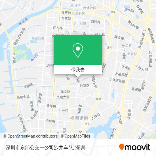 深圳市东部公交一公司沙井车队地图