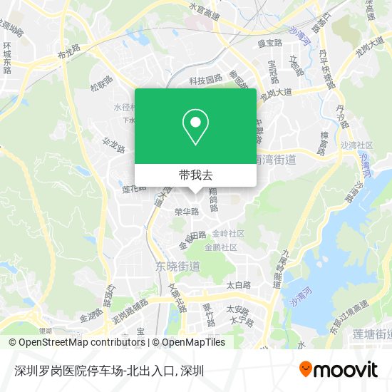 深圳罗岗医院停车场-北出入口地图
