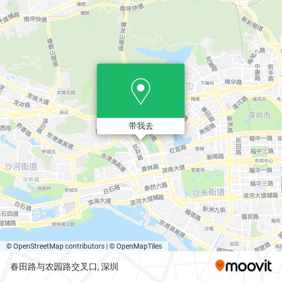 春田路与农园路交叉口地图