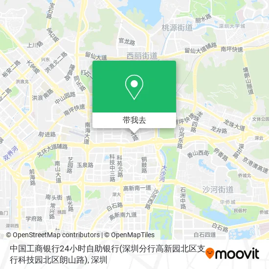 中国工商银行24小时自助银行(深圳分行高新园北区支行科技园北区朗山路)地图