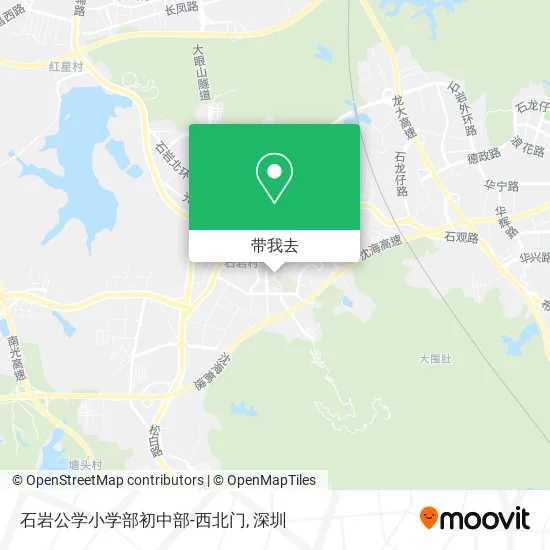 石岩公学小学部初中部-西北门地图