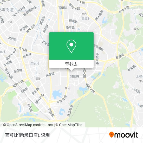 西尊比萨(坂田店)地图