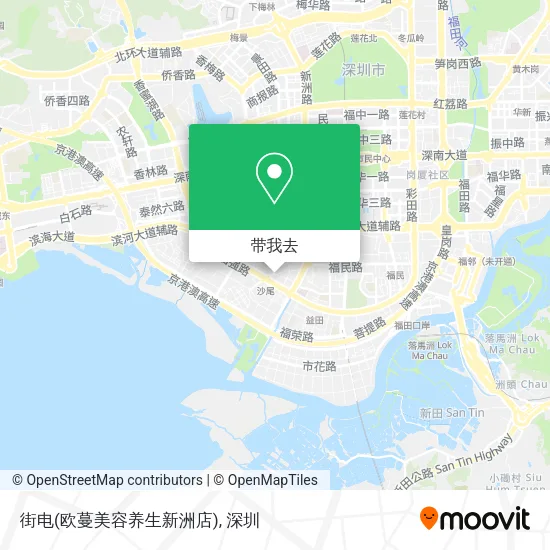 街电(欧蔓美容养生新洲店)地图