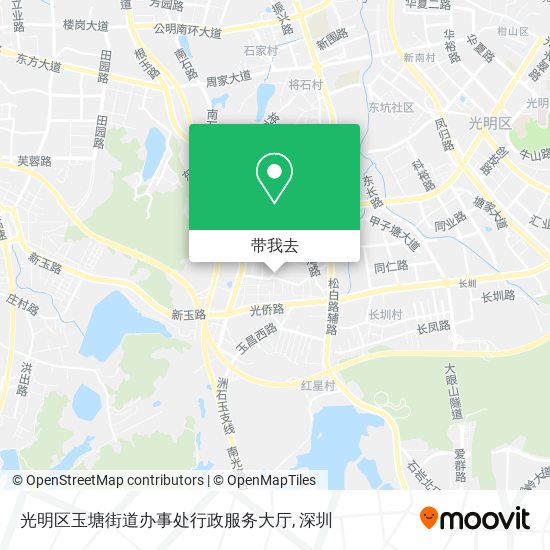 光明区玉塘街道办事处行政服务大厅地图