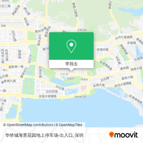 华侨城海景花园地上停车场-出入口地图