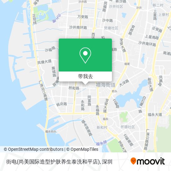街电(尚美国际造型护肤养生泰洗和平店)地图