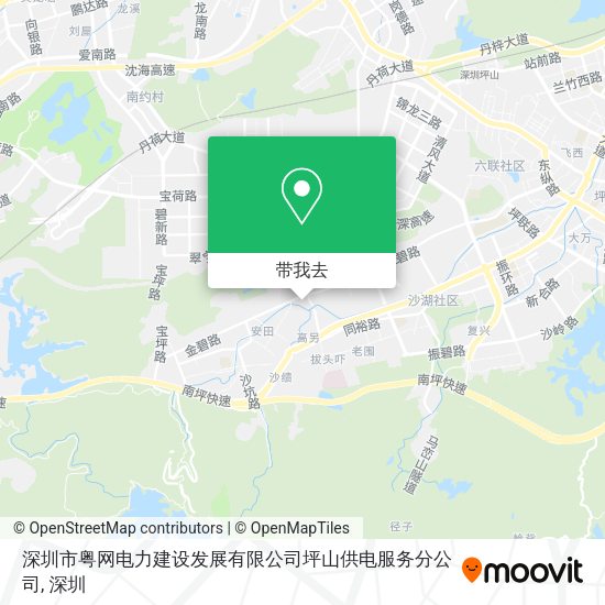 深圳市粤网电力建设发展有限公司坪山供电服务分公司地图