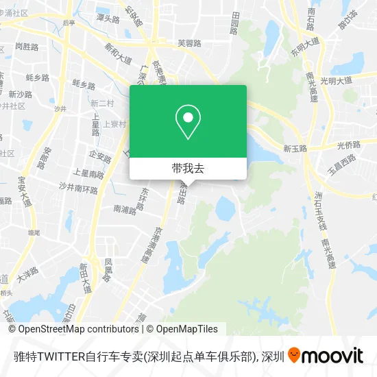 骓特TWITTER自行车专卖(深圳起点单车俱乐部)地图