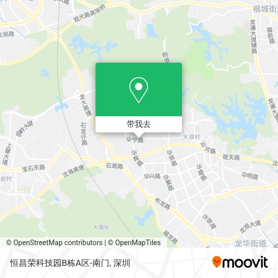 恒昌荣科技园B栋A区-南门地图