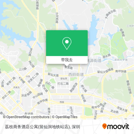 荔枝商务酒店公寓(留仙洞地铁站店)地图
