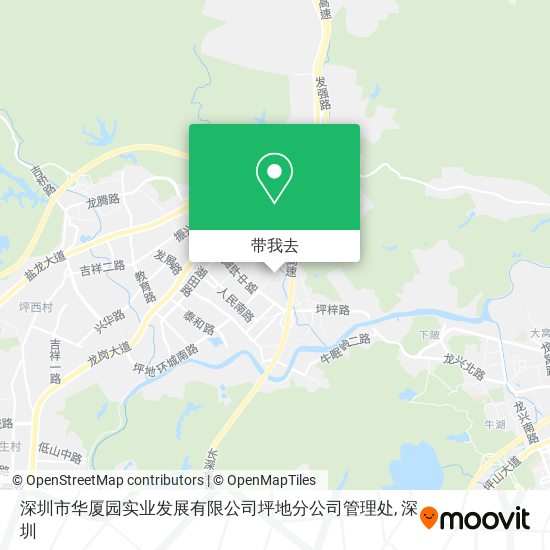 深圳市华厦园实业发展有限公司坪地分公司管理处地图