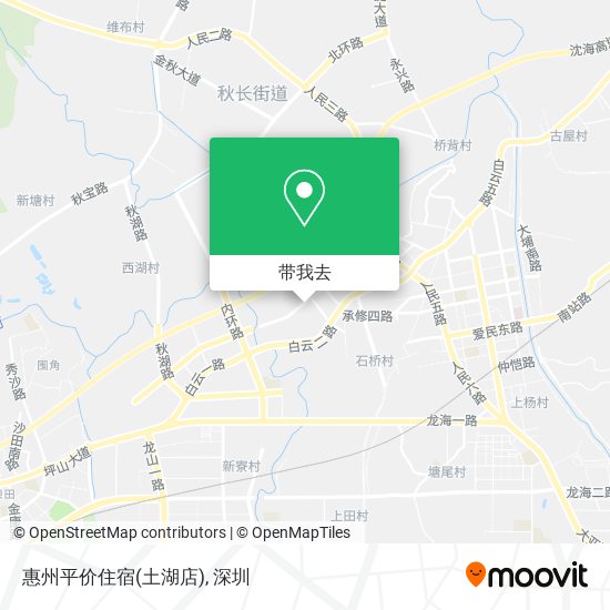 惠州平价住宿(土湖店)地图