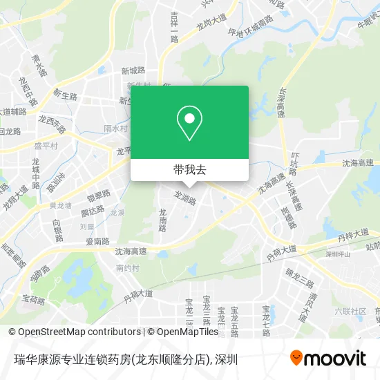 瑞华康源专业连锁药房(龙东顺隆分店)地图