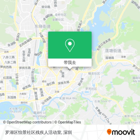 罗湖区怡景社区残疾人活动室地图