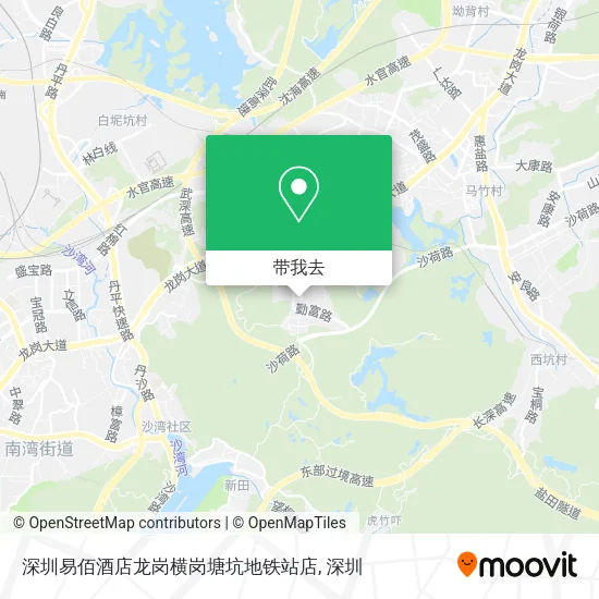 深圳易佰酒店龙岗横岗塘坑地铁站店地图