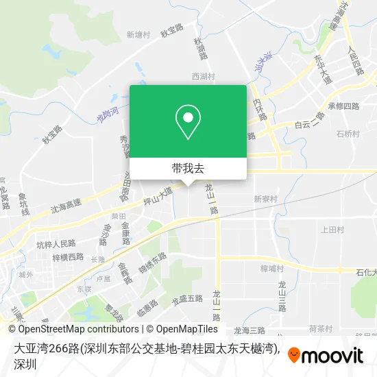 大亚湾266路(深圳东部公交基地-碧桂园太东天樾湾)地图