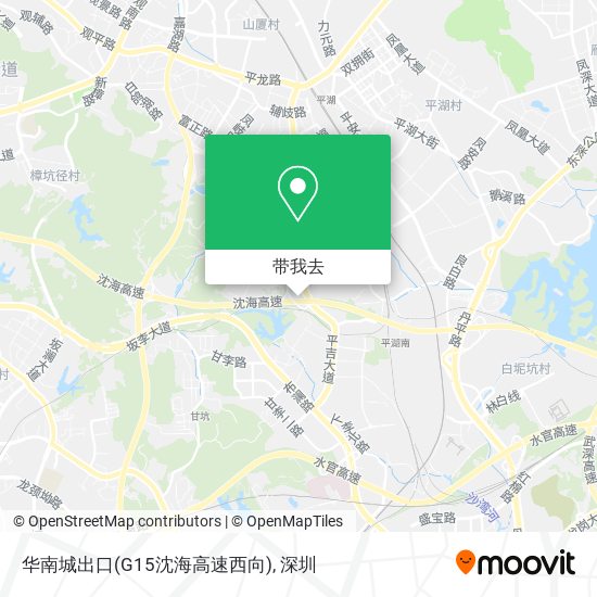 华南城出口(G15沈海高速西向)地图