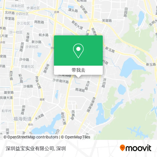 深圳益宝实业有限公司地图