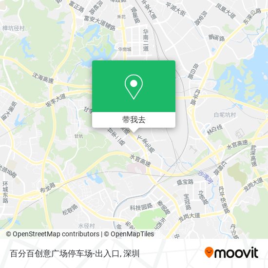 百分百创意广场停车场-出入口地图