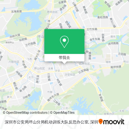 深圳市公安局坪山分局机动训练大队反恐办公室地图