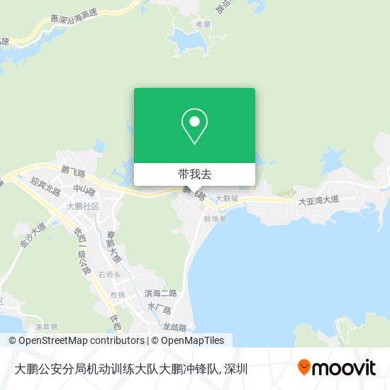 大鹏公安分局机动训练大队大鹏冲锋队地图