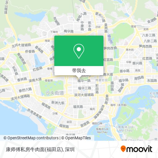 康师傅私房牛肉面(福田店)地图