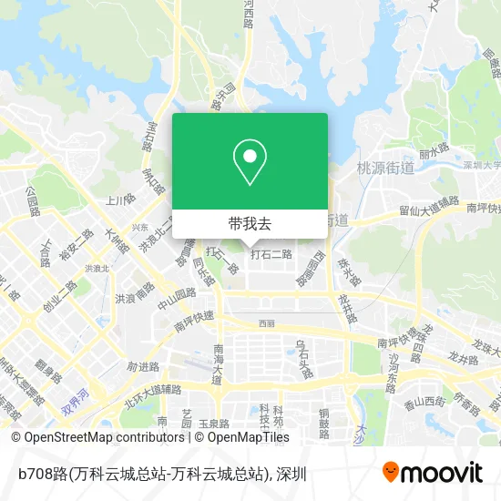 b708路(万科云城总站-万科云城总站)地图
