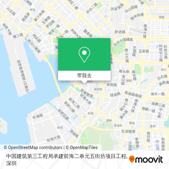 中国建筑第三工程局承建前海二单元五街坊项目工程地图