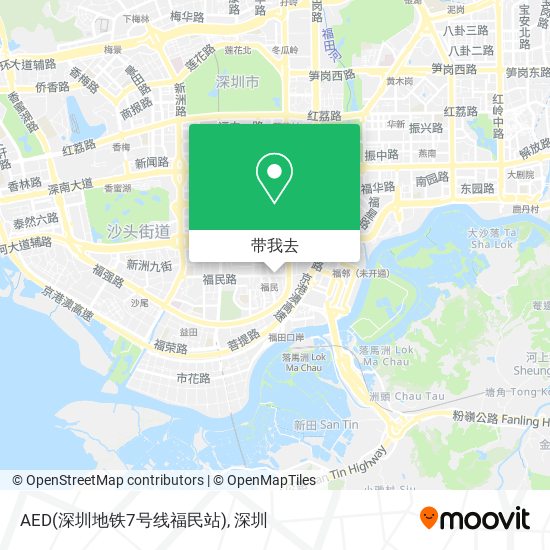 AED(深圳地铁7号线福民站)地图