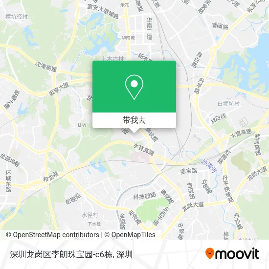 深圳龙岗区李朗珠宝园-c6栋地图