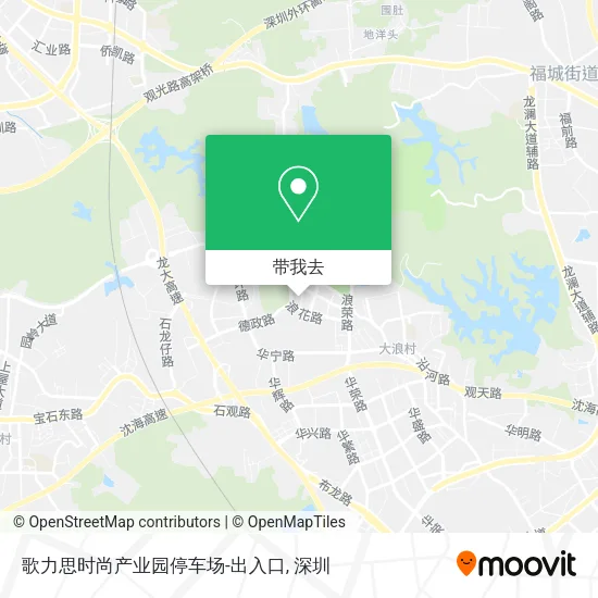 歌力思时尚产业园停车场-出入口地图