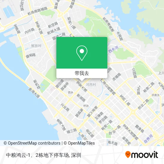 中粮鸿云-1、2栋地下停车场地图