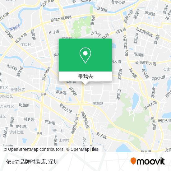 依e梦品牌时装店地图