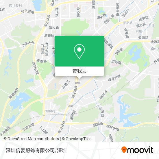 深圳倍爱服饰有限公司地图