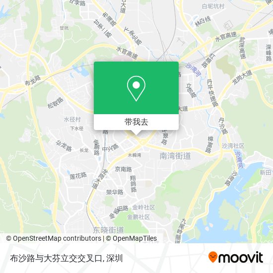 布沙路与大芬立交交叉口地图