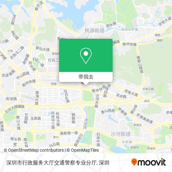 深圳市行政服务大厅交通警察专业分厅地图