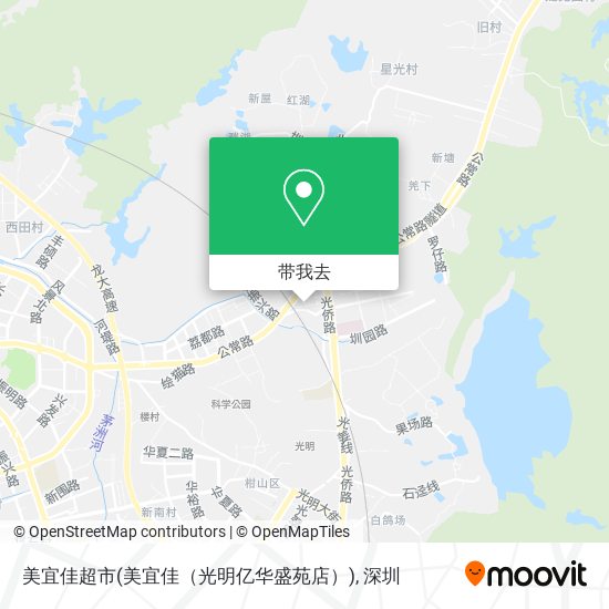 美宜佳超市(美宜佳（光明亿华盛苑店）)地图