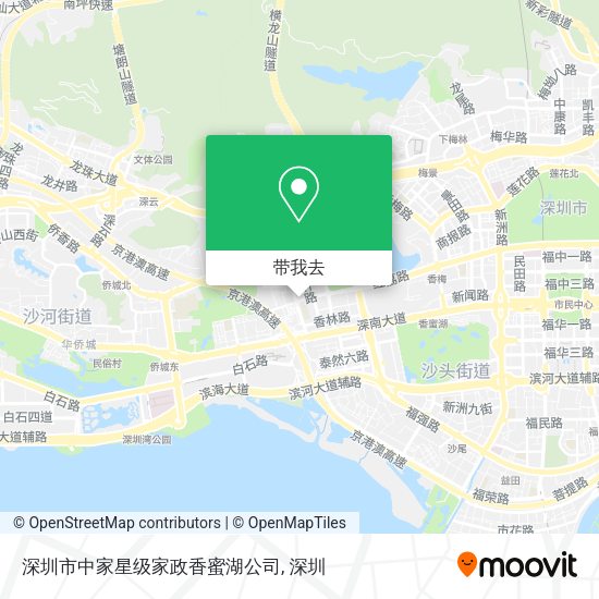 深圳市中家星级家政香蜜湖公司地图