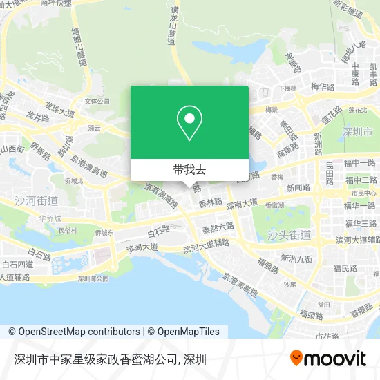 深圳市中家星级家政香蜜湖公司地图