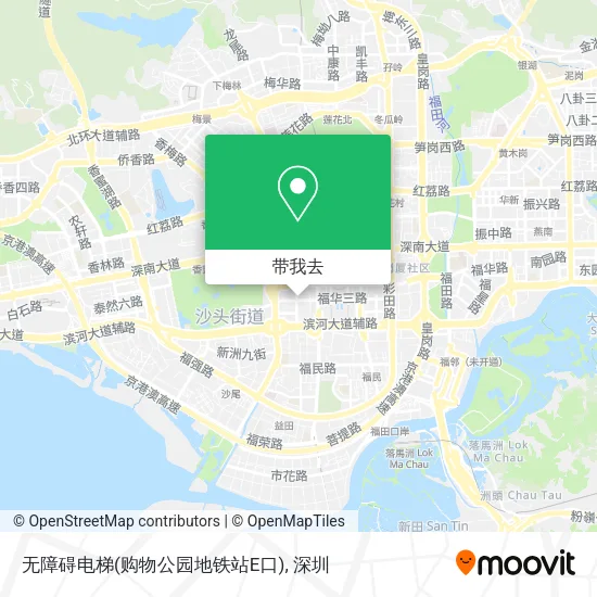 无障碍电梯(购物公园地铁站E口)地图