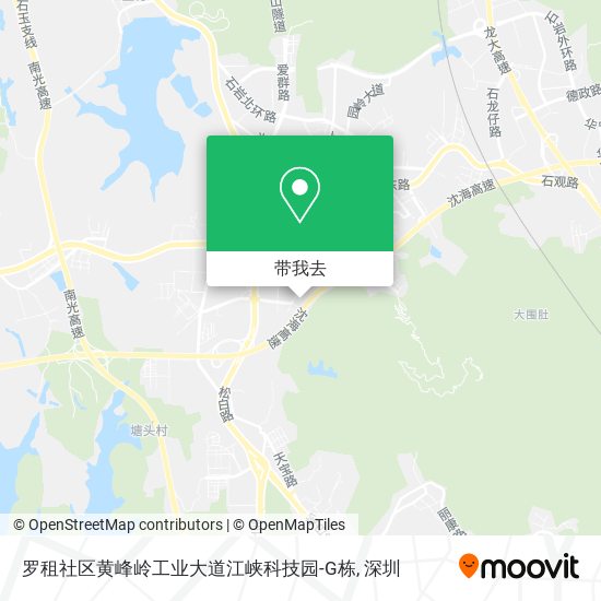 罗租社区黄峰岭工业大道江峡科技园-G栋地图