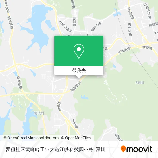罗租社区黄峰岭工业大道江峡科技园-G栋地图