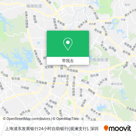 上海浦东发展银行24小时自助银行(观澜支行)地图
