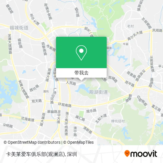 卡美莱爱车俱乐部(观澜店)地图