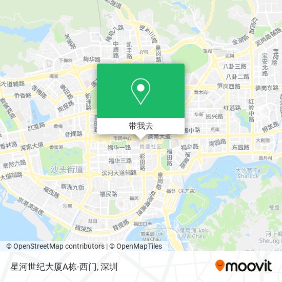 星河世纪大厦A栋-西门地图