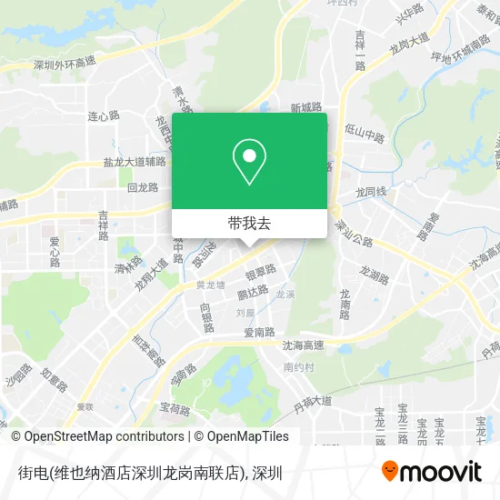 街电(维也纳酒店深圳龙岗南联店)地图