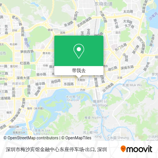 深圳市梅沙宾馆金融中心东座停车场-出口地图