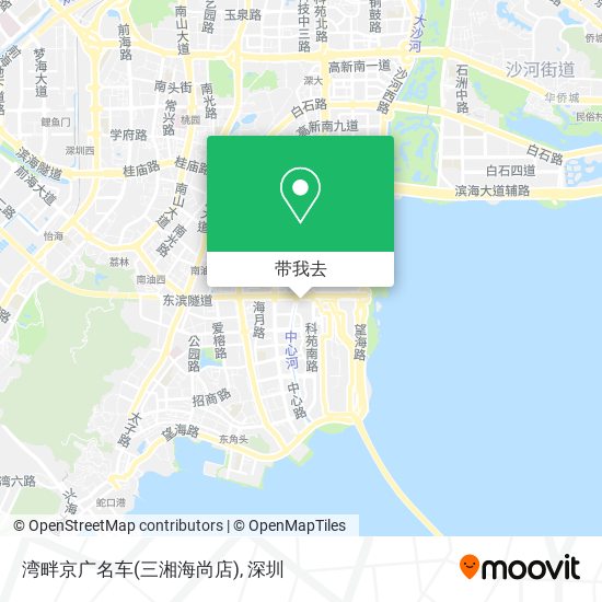 湾畔京广名车(三湘海尚店)地图