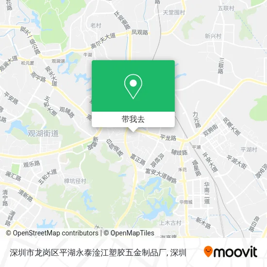 深圳市龙岗区平湖永泰淦江塑胶五金制品厂地图