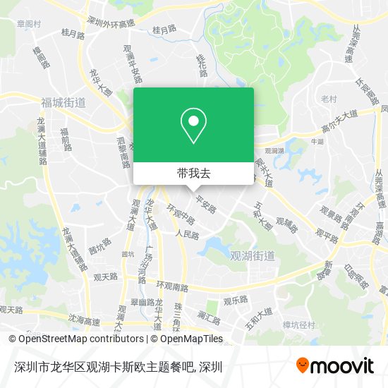 深圳市龙华区观湖卡斯欧主题餐吧地图